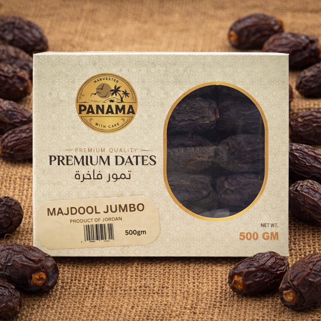 PANAMA DATES MAJDOOL JUMBO ( JORDAN ) 500 GM